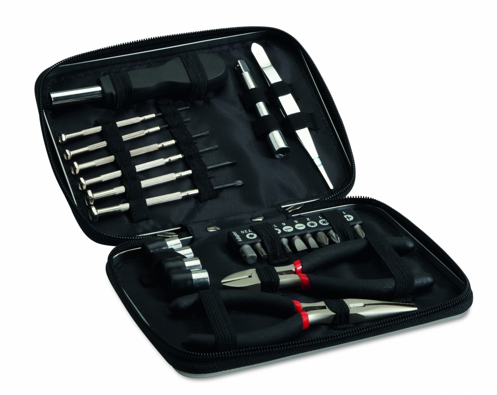 Logotrade promotional product picture of: 26 pcs tool in aluminium case