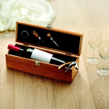 Logotrade promotional merchandise image of: Wine set in bamboo box