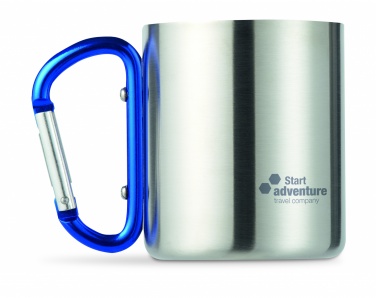 Logo trade promotional items image of: Metal mug & carabiner handle