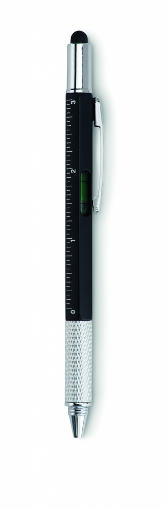 Logo trade promotional items image of: Spirit level pen with ruler