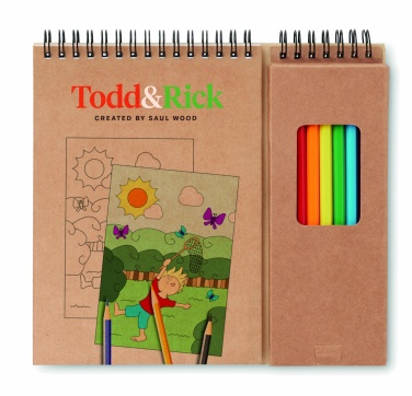 Logo trade promotional item photo of: Colouring set with notepad