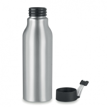 Logotrade corporate gifts photo of: Single-walled 500 ml aluminum bottle with a PP cap and a silicone strap
