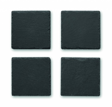 Logo trade promotional merchandise photo of: Slate coasters with EVA bottom