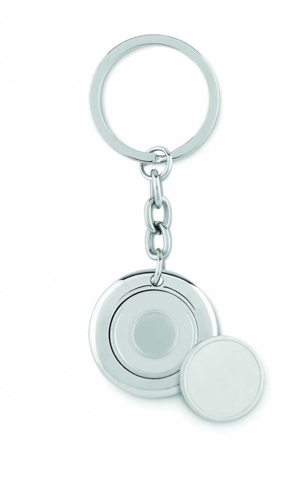 Logotrade promotional merchandise picture of: Key ring with token Cēsis