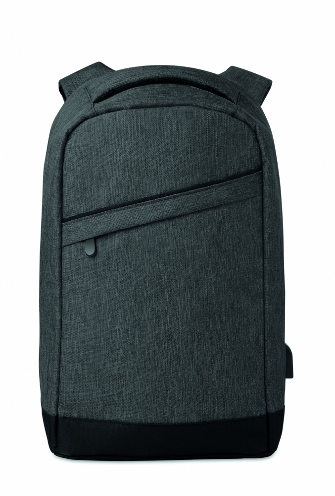 Logo trade promotional items picture of: 2 tone backpack incl USB plug