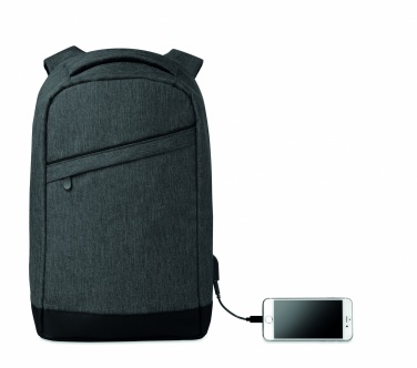 Logotrade promotional product picture of: 2 tone backpack incl USB plug