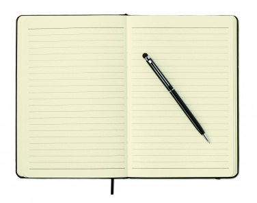 Logotrade promotional merchandise picture of: A5 notebook w/stylus 72 lined