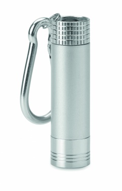 Logo trade promotional merchandise picture of: Aluminium/ABS LED key ring Aizkraukle