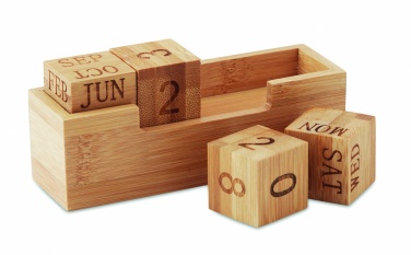 Logo trade business gifts image of: Bamboo calendar
