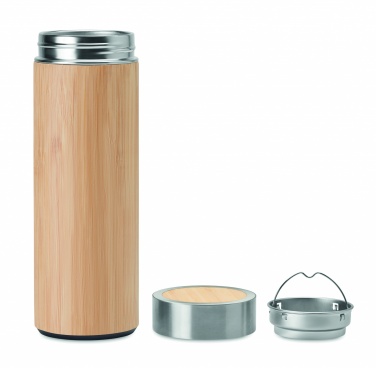 Logotrade advertising products photo of: Double wall bamboo flask 400ml