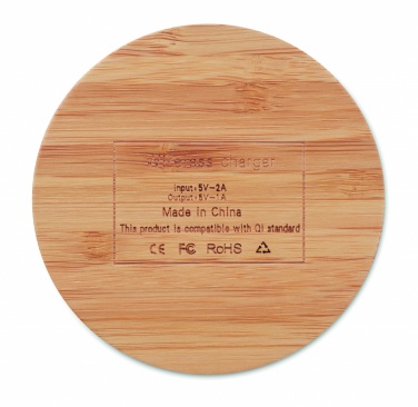Logotrade business gift image of: Wireless charger bamboo 5W