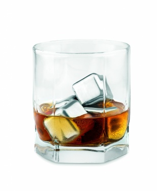 Logotrade promotional giveaway picture of: Set of 4 SS ice cubes in pouch