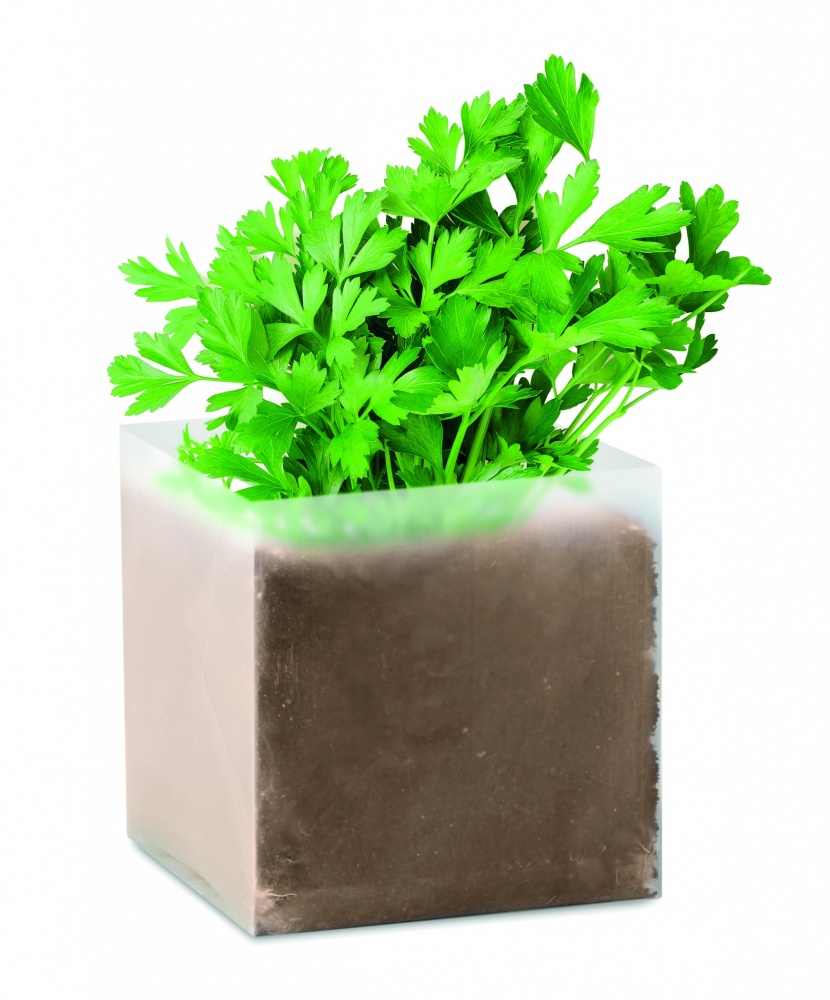 Logo trade promotional giveaways image of: Compost with seeds "PARSLEY"