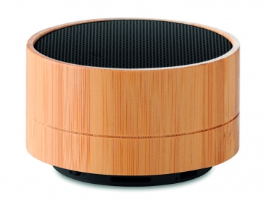 Logo trade business gift photo of: 3W Bamboo wireless speaker