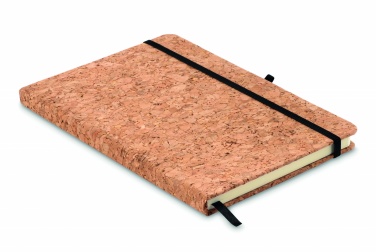 Logo trade promotional merchandise image of: A5 cork notebook 96 lined