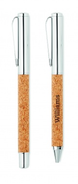 Logotrade corporate gifts photo of: Metal Ball pen set in cork box