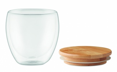 Logo trade promotional gift photo of: Double wall glass 250ml Hamburg