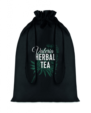 Logotrade advertising products photo of: Large Cotton draw cord bag black