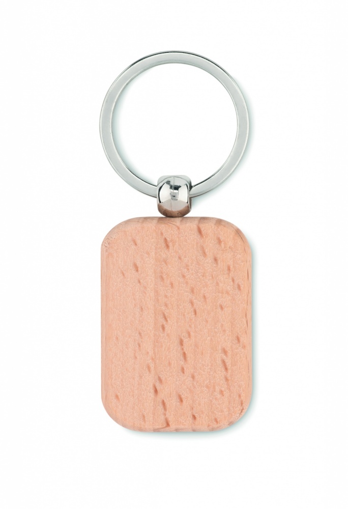 Logotrade business gift image of: Rectangular wooden key ring Bauska
