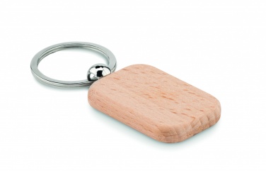 Logotrade promotional merchandise picture of: Rectangular wooden key ring Bauska