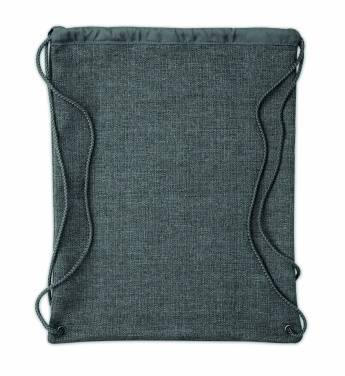 Logo trade promotional item photo of: 1200D heathered drawstring bag
