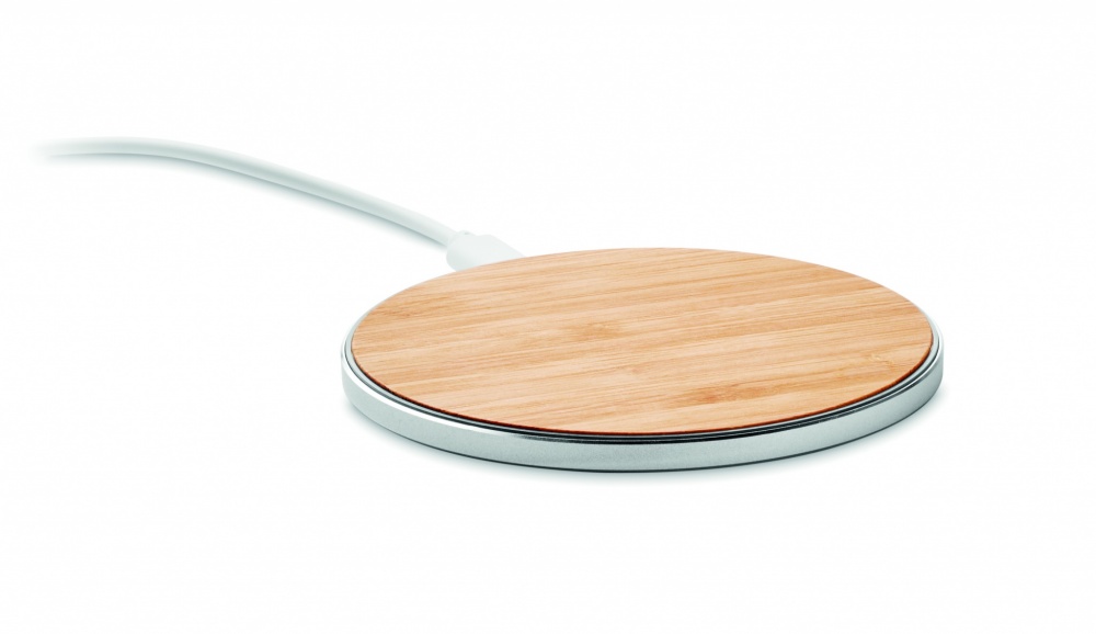 Logo trade advertising product photo of: Bamboo wireless charger 10W DESPAD