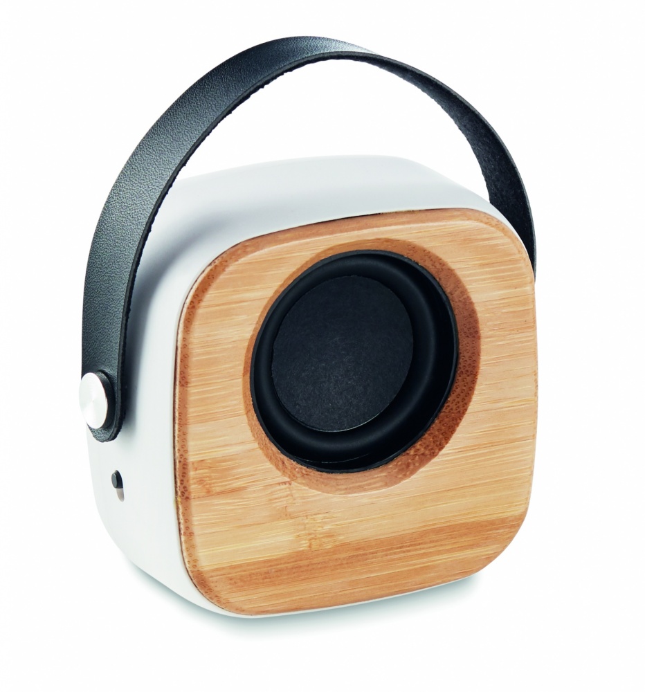 Logotrade promotional items photo of: Speaker 3W with bamboo front side