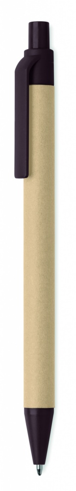 Logo trade advertising products image of: Push ball pen coffee husk/ABS