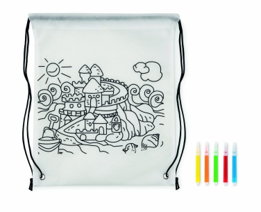 Logo trade promotional merchandise image of: Non woven kids bag with pens