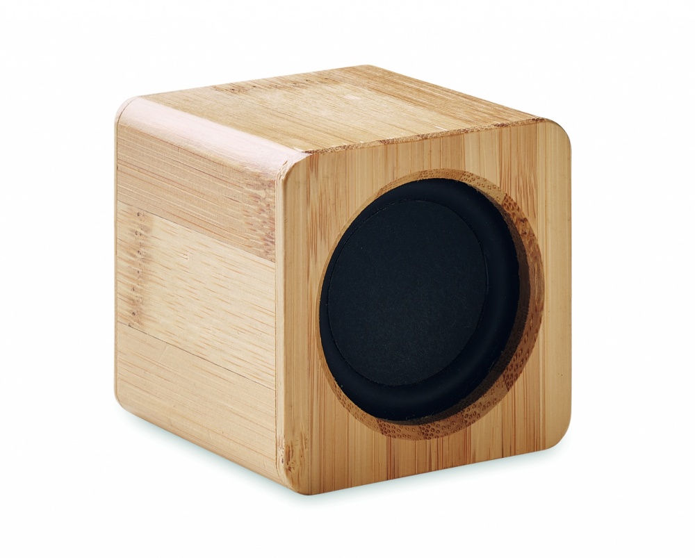 Logo trade promotional gift photo of: Bamboo wireless speaker