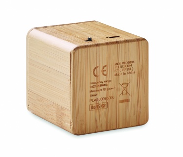 Logo trade promotional items picture of: Bamboo wireless speaker