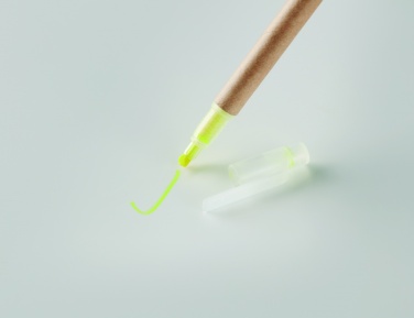 Logo trade promotional giveaway photo of: 2 in 1 carton pen highlighter