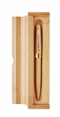 Logotrade business gift image of: Bamboo twist-action ballpoint pen in a box