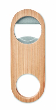 Logotrade promotional product picture of: Oval Bamboo bottle opener VALBAMPER