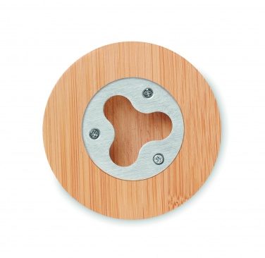Logotrade promotional gift image of: Bamboo bottle opener/ coaster DAKAI