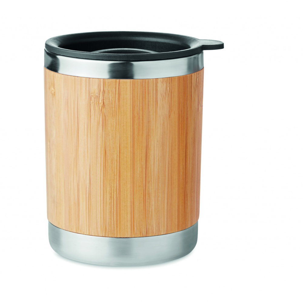 Logo trade promotional giveaways picture of: Tumbler in bamboo cover 250ml