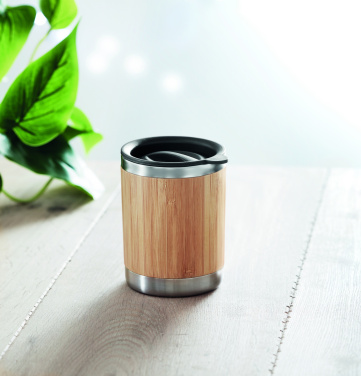 Logo trade promotional items image of: Tumbler in bamboo cover 250ml