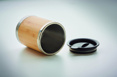 Logo trade business gifts image of: Tumbler in bamboo cover 250ml