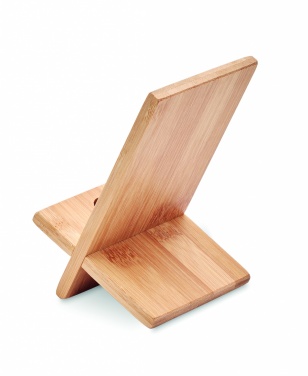 Logotrade promotional merchandise image of: Bamboo phone stand/ holder WHIPPY