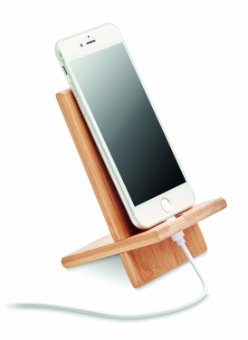 Logotrade advertising product image of: Bamboo phone stand/ holder WHIPPY