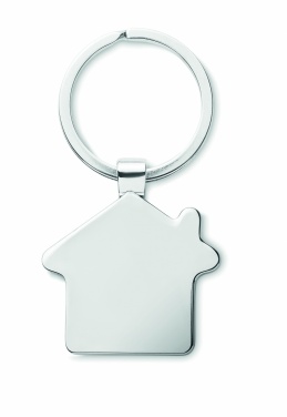Logo trade promotional product photo of: House key ring metal bamboo NORDIC
