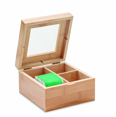 Logo trade promotional items image of: Bamboo tea box