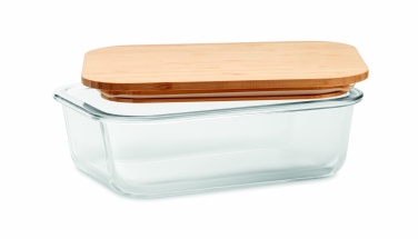 Logo trade corporate gifts image of: Glass lunchbox with bamboo lid