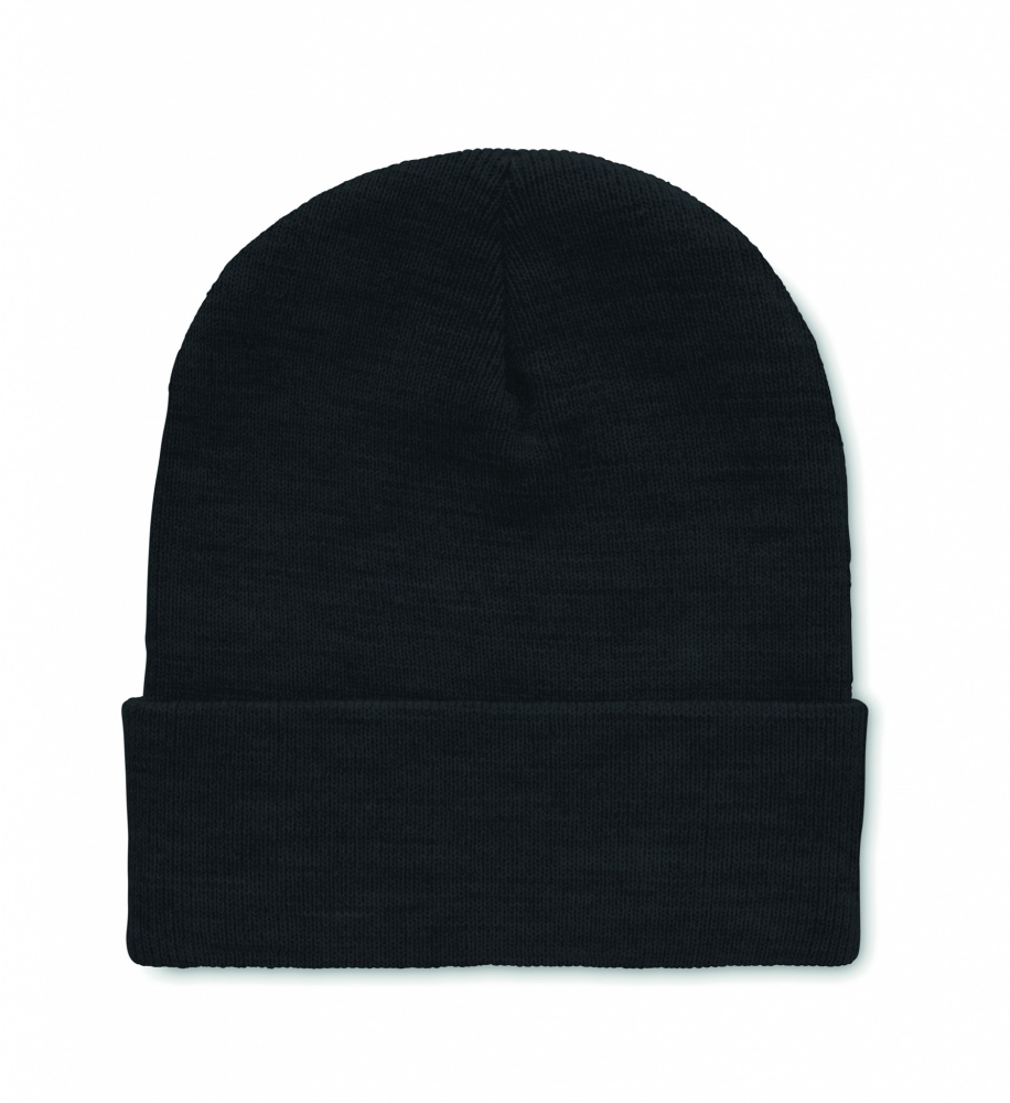 Logotrade business gift image of: Beanie in RPET with cuff