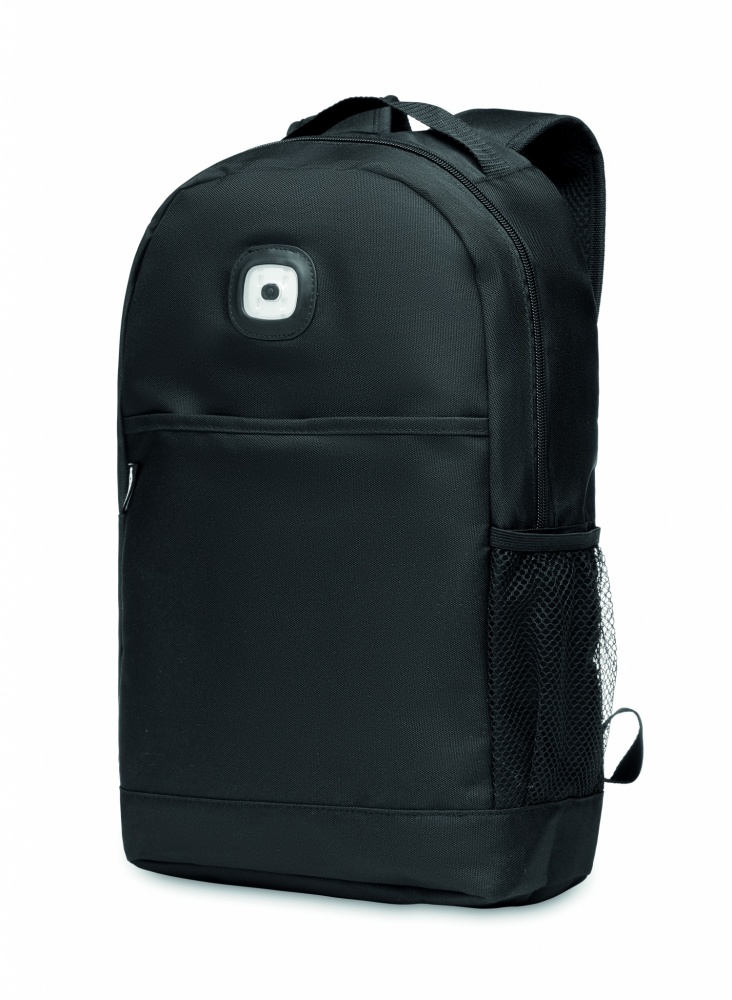 Logo trade corporate gifts image of: Backpack in RPET & COB light