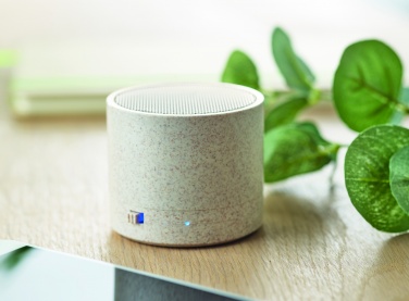 Logo trade advertising products image of: 3W speaker in wheat straw/ABS