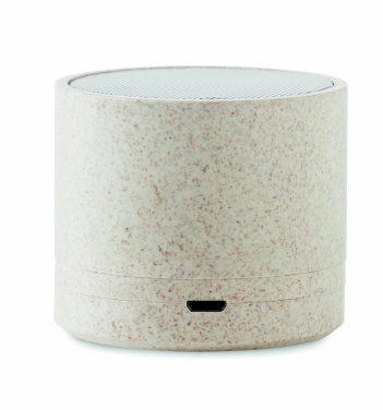 Logo trade business gift photo of: 3W speaker in wheat straw/ABS