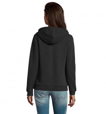 Logo trade corporate gift photo of: SPIKE WOMEN ZIP HOOD SWEAT