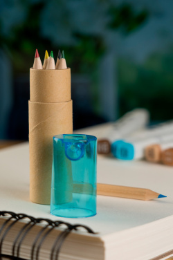 Logo trade promotional giveaways image of: Wooden crayons BECKY