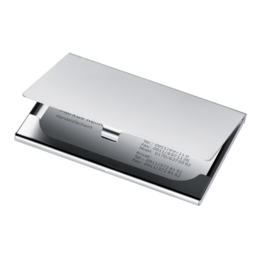 Logo trade promotional gift photo of: Metal business card holder CORNWALL
